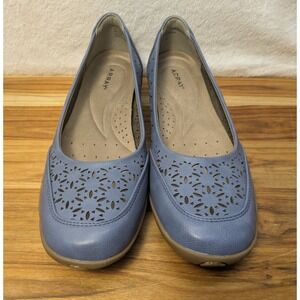 ARRAY Jordan‎ Women's Slip On Blue SIze 12 Flats Cushion Comfort Sole Floral